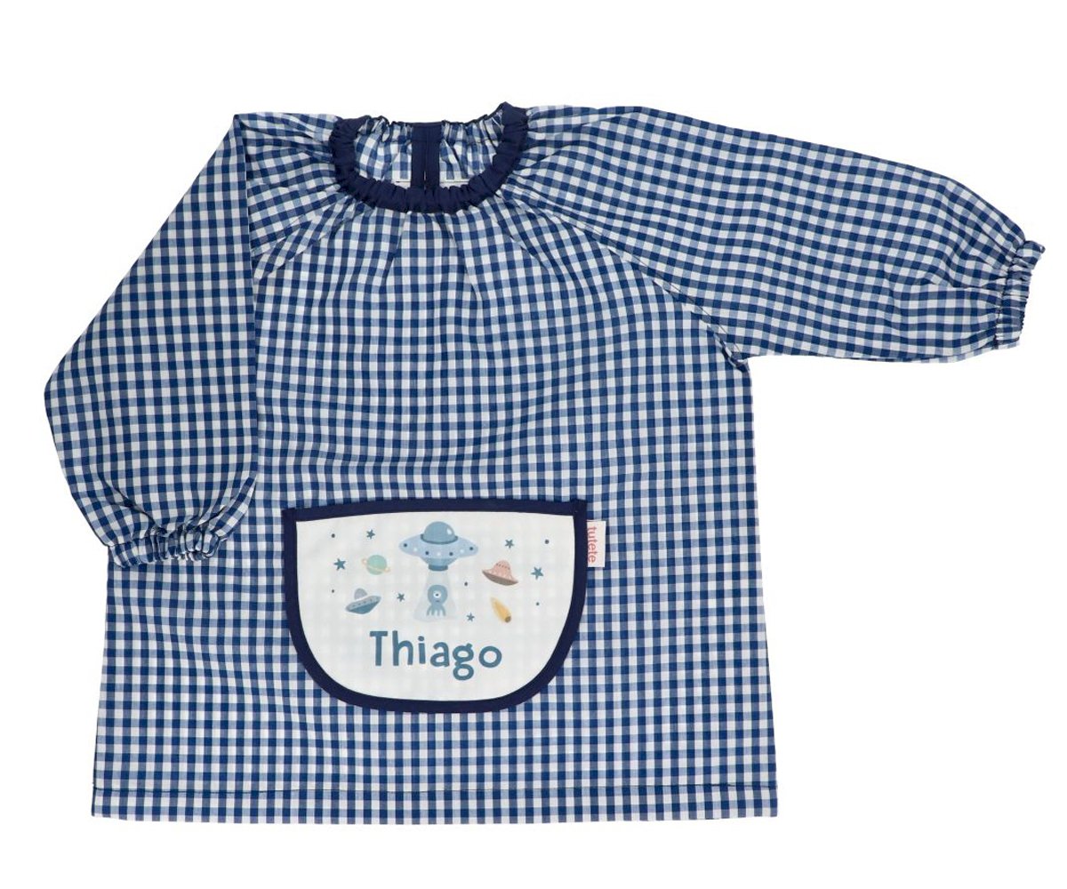 Overalls – Anpassbare Vichy-Schürze mit Mitteltasche