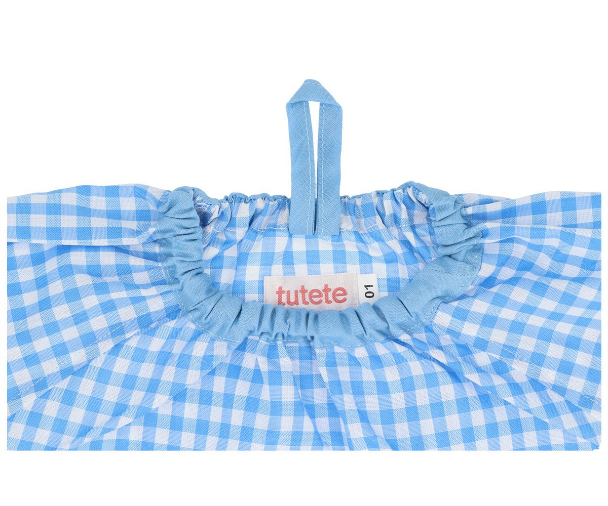 Overalls – Anpassbare Vichy-Schürze mit Mitteltasche