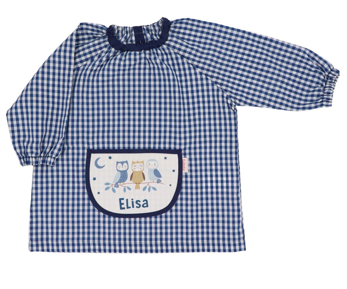 Overalls – Anpassbare Vichy-Schürze mit Mitteltasche