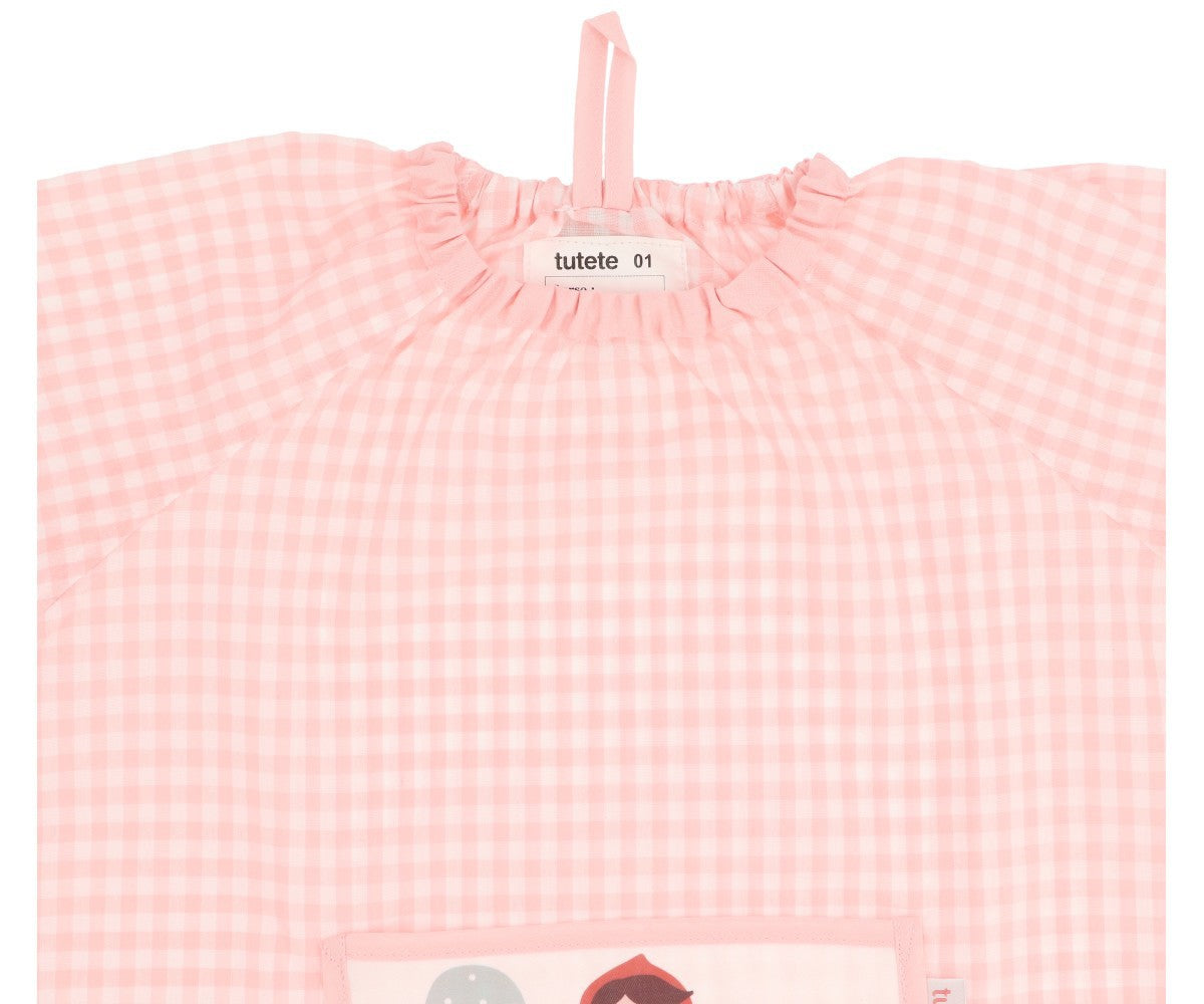 Overalls – Anpassbare Vichy-Schürze mit Mitteltasche