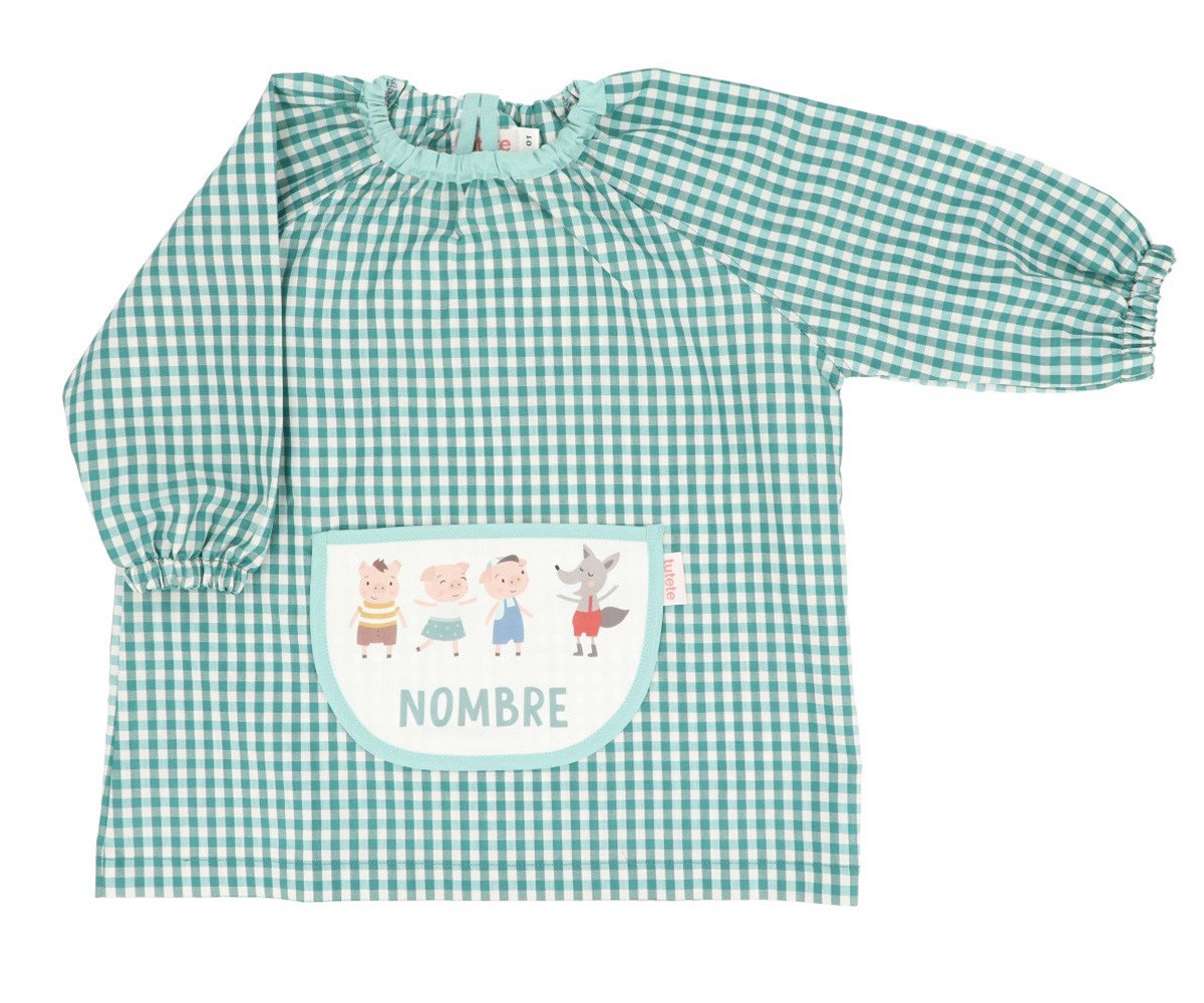 Overalls – Anpassbare Vichy-Schürze mit Mitteltasche