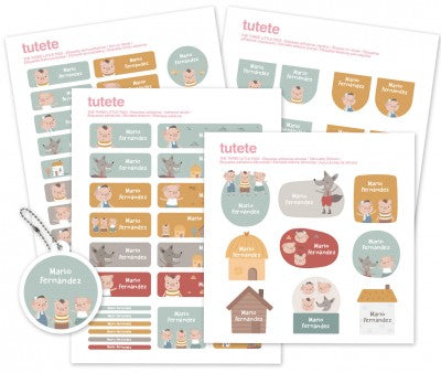 Kit Asilo Personalizzato Three Little Pigs