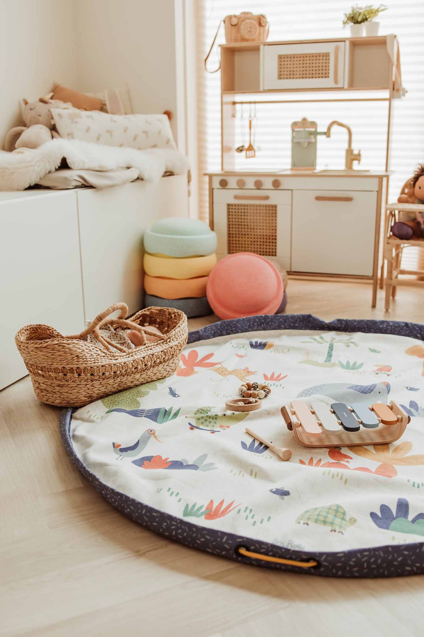 Play&Go Soft x Moulin Roty – Spielzeugtasche und Matte 3 in 1