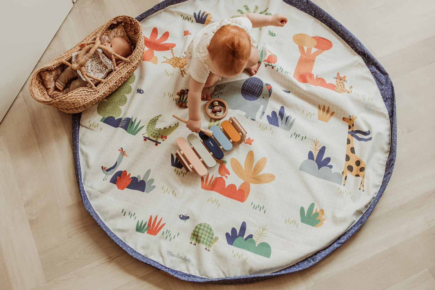 Play&Go Soft x Moulin Roty – Spielzeugtasche und Matte 3 in 1