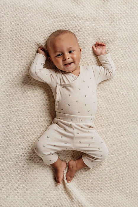 Little Dutch - Body Kimono Manica Lunga - Foglie Verdi