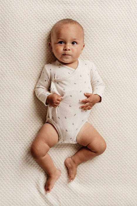 Little Dutch - Body Kimono Manica Lunga - Foglie Verdi