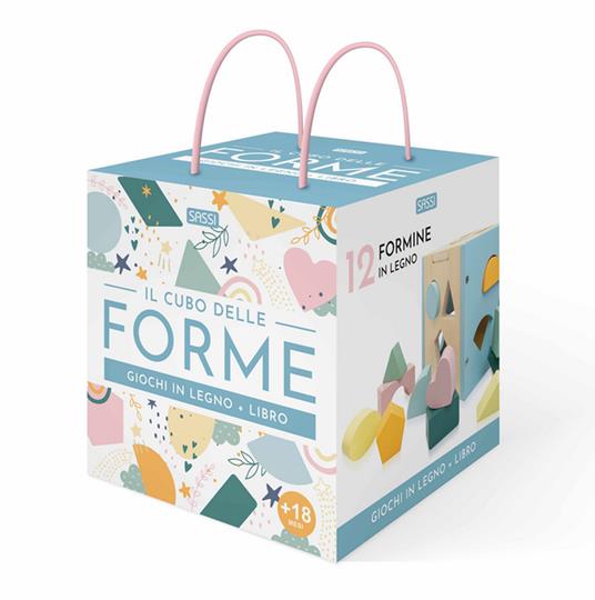Sassi Junior - Cubo delle forme - giochi in legno + libro