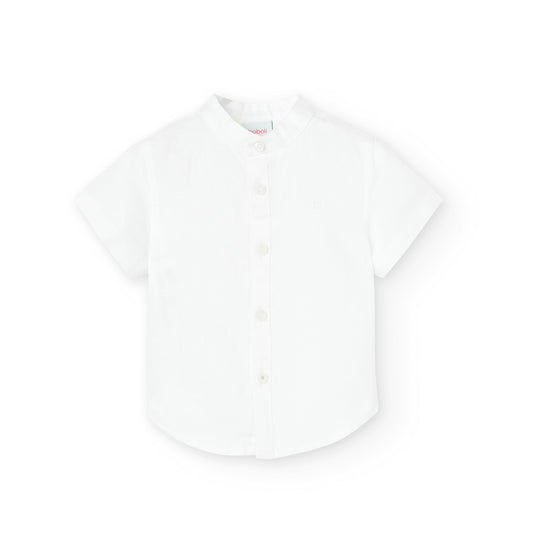 Boboli - Camicia bianca di lino manica corta