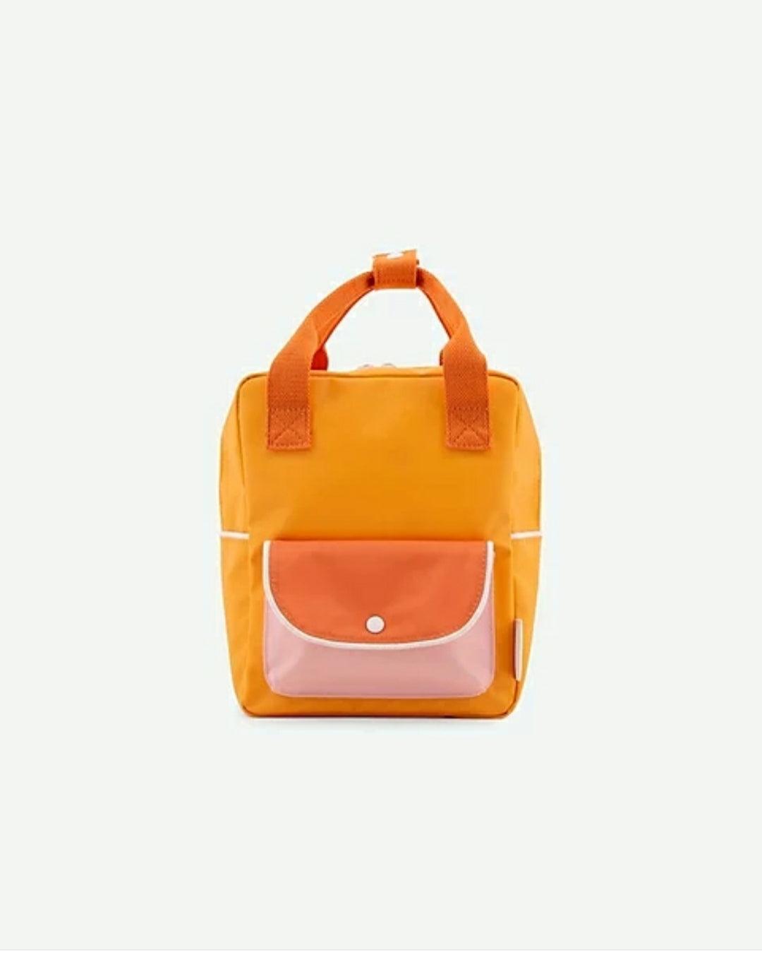 Small Backpack - Zaino Piccolo Giallo scuro+Arancio+Rosa Confetto - Nani&S di Enza Tramontana