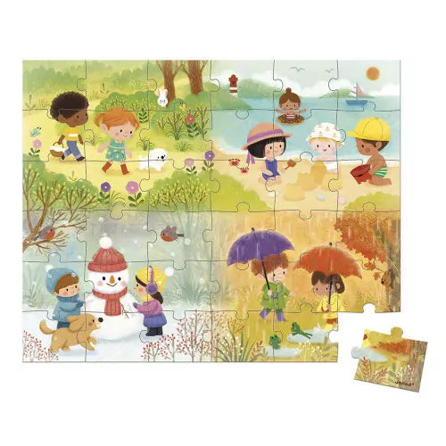Janod - Puzzle "Le Stagioni" - 36 pezzi