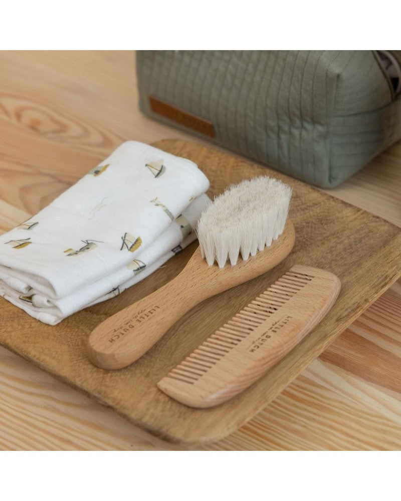 Little Dutch - Set spazzola e pettine in legno