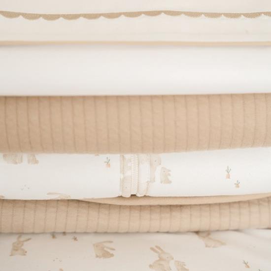 Fasciatoio da viaggio in cotone organico Pure Beige