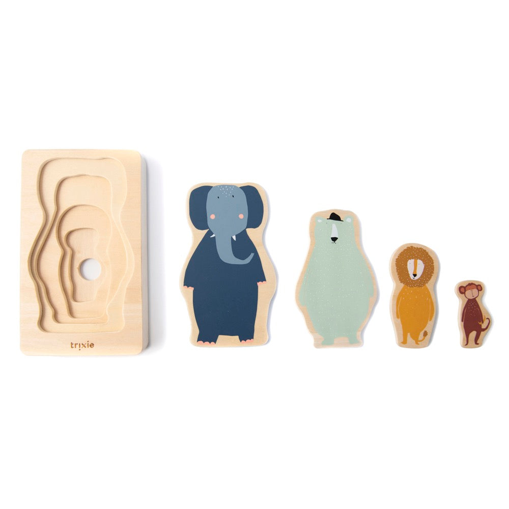 Trixie - Puzzle - animale in legno a 4 strati