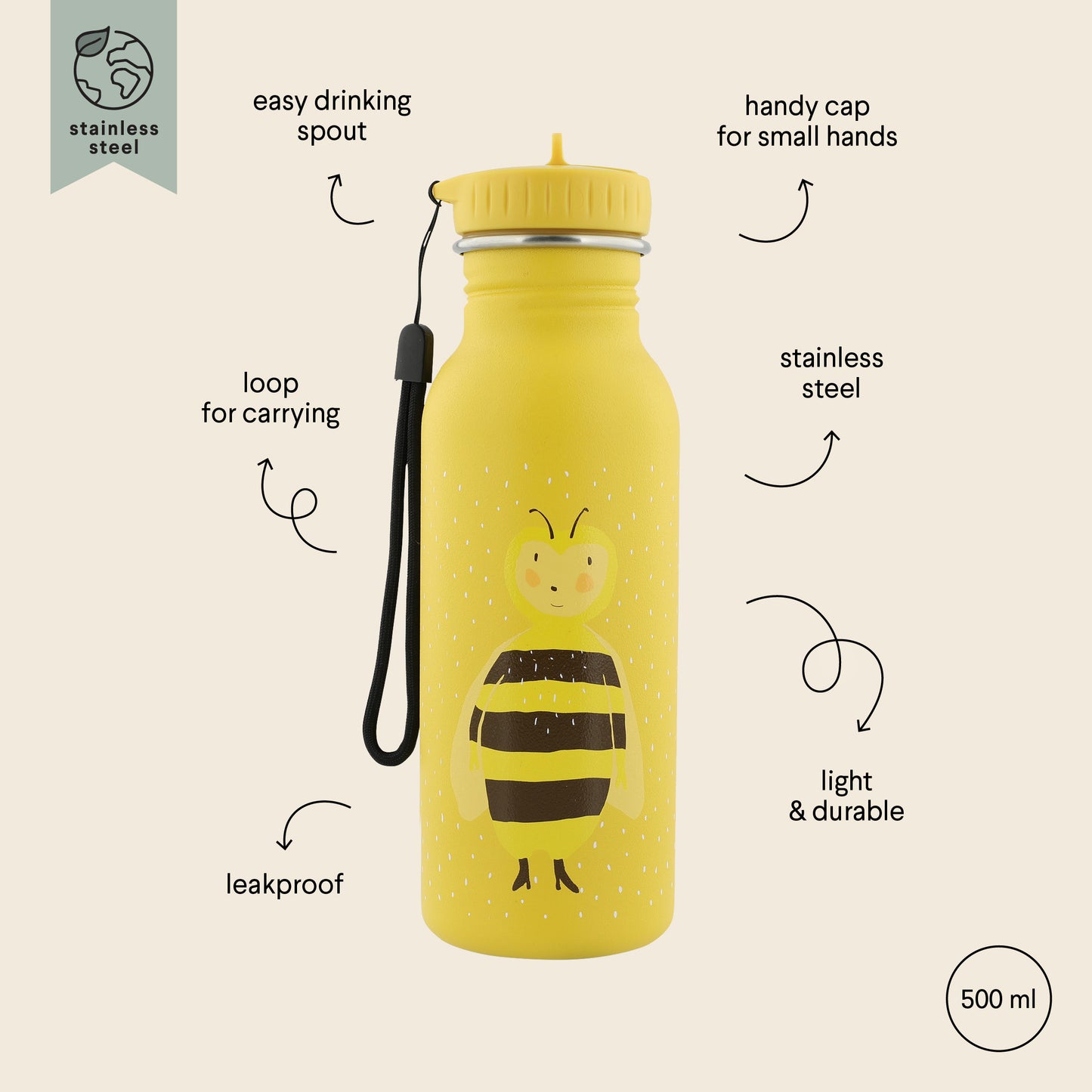 Trixie - Borraccia 500 ml - Mrs. Bumblebee