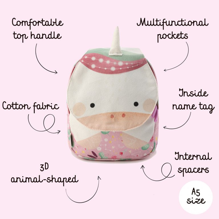 Sassi Junior - Zaino mini A5 - Unicorno Sparkly