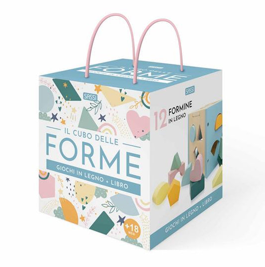 Sassi Junior - Cubo delle forme - giochi in legno + libro