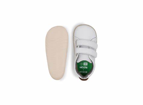 Bobux - Scarpe Step Up Grass Court White + Caramel