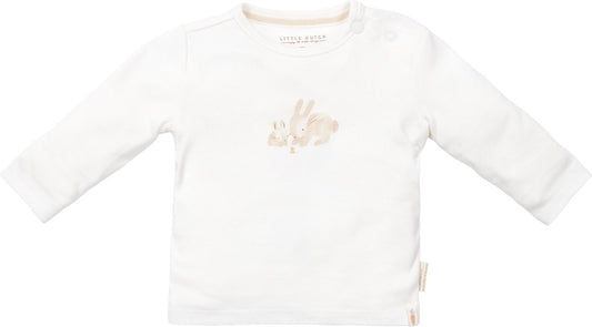 Little Dutch - T-shirt manica lunga Baby Bunny - Off White