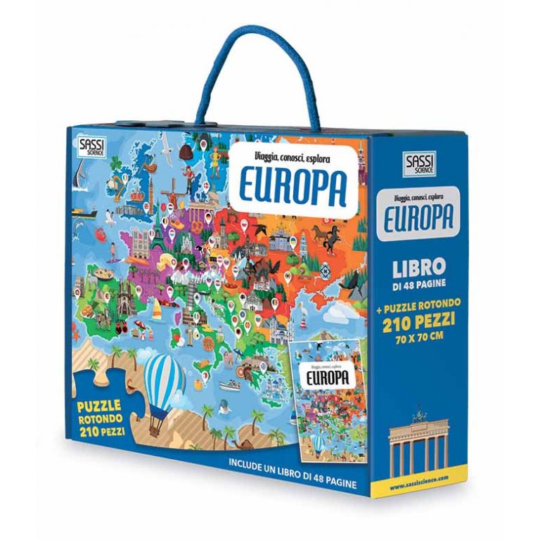 Viaggia, conosci, esplora: Europa. - Libro e puzzle 210 pz