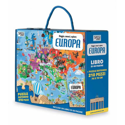 Reisen, lernen, erkunden: Europa. - Buch und Puzzle 210 Teile