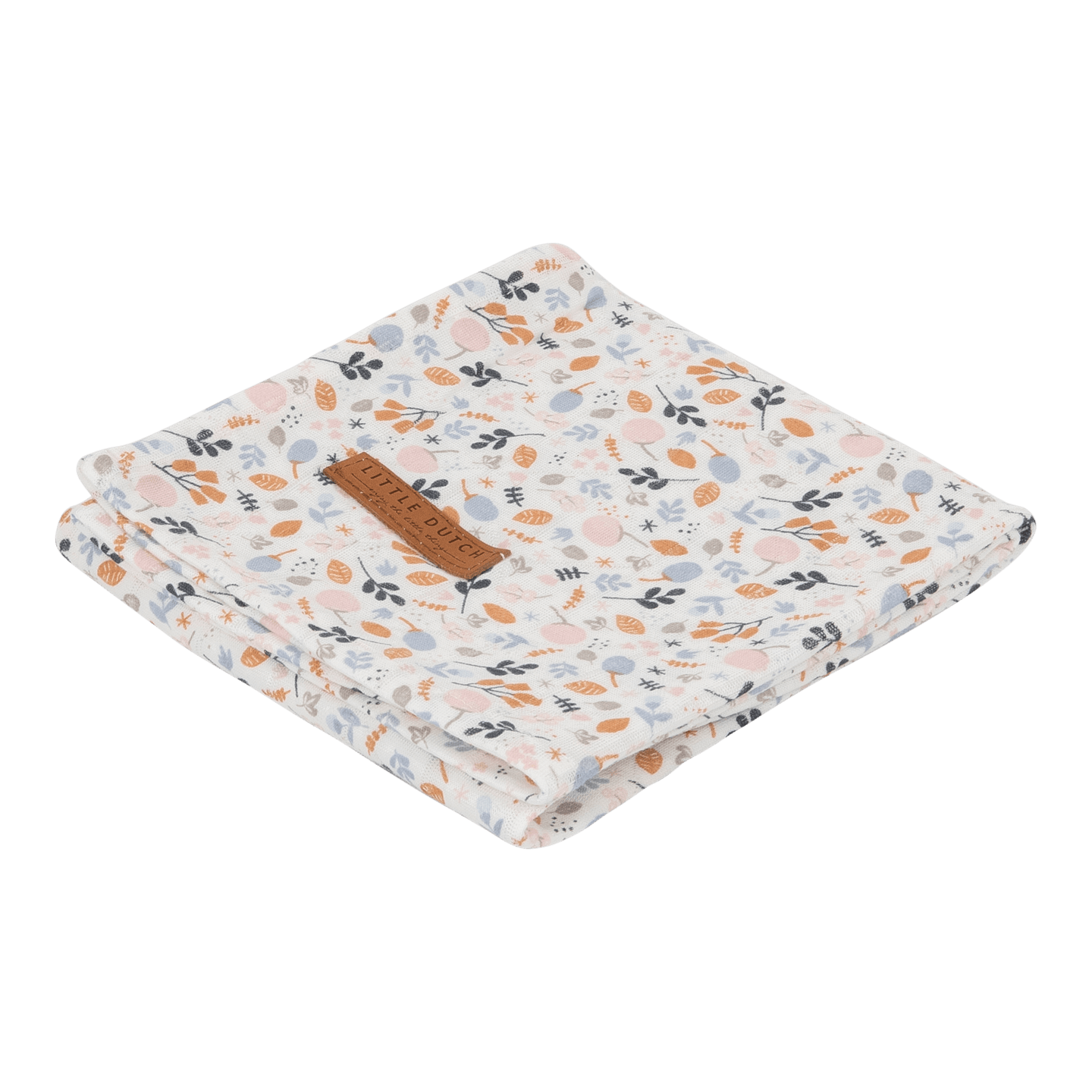 Mussola grande 120x120 di cotone organico Spring Flowers - Nani&S di Enza Tramontana