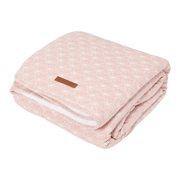 Coperta Lettino 110x140cm Lily Leaves Pink - Nani&S di Enza Tramontana