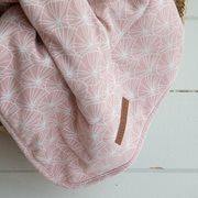 Coperta Lettino 110x140cm Lily Leaves Pink - Nani&S di Enza Tramontana