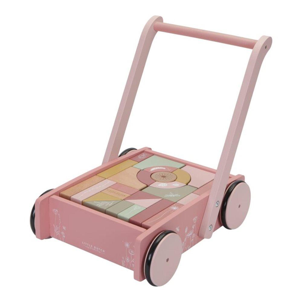 Little Dutch - Carretto primi passi con costruzioni Rosa - Nani&S di Enza Tramontana