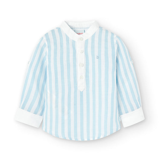 Boboli - Camicia di lino a righe maniche lunghe