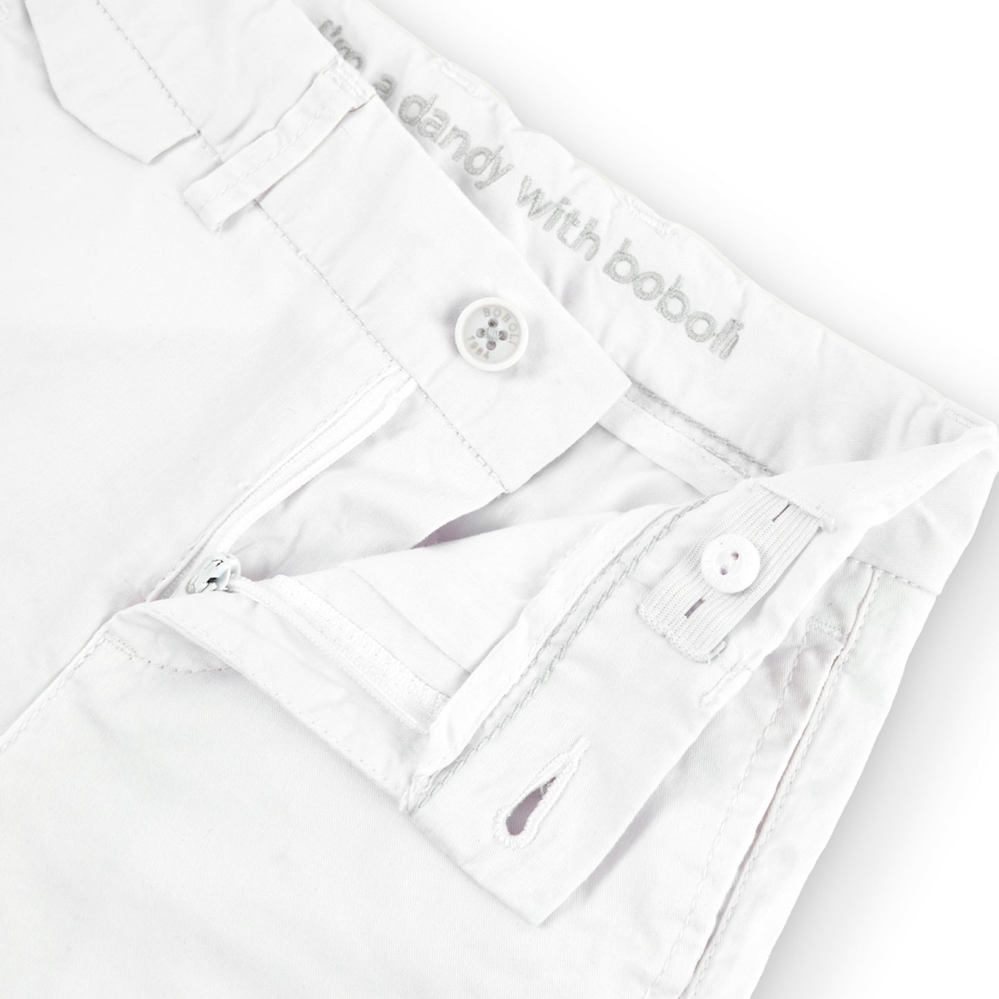 Boboli - Bermuda satin elasticizzato "Bianco"