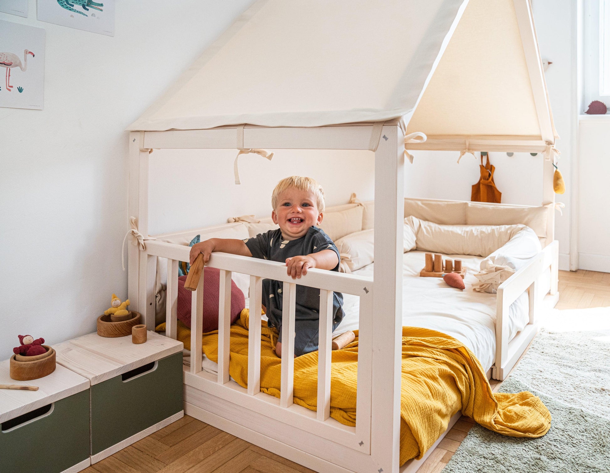 Bed Letto Junior Ikea SUNDVIK Extendable Bed, White, 80x200 Cm IKEA UK