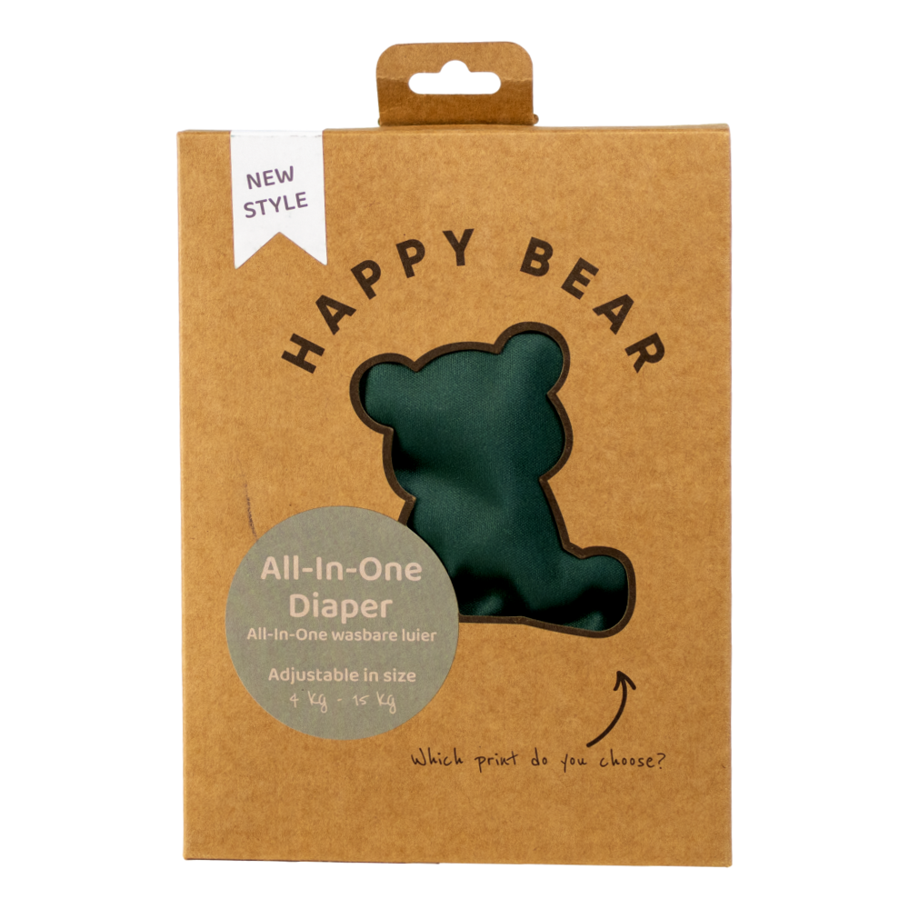 HAPPY BEAR - Pannolino "All in One" Verde oliva