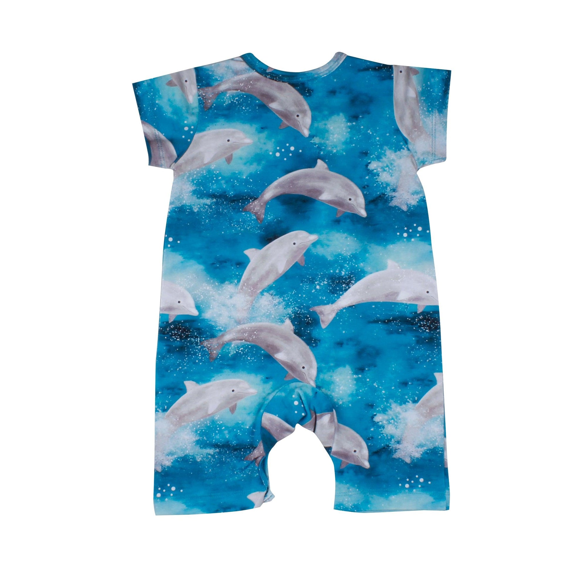 Walkiddy - Tutina maniche corte e pantaloncino Dolphins - Nani&S di Enza Tramontana