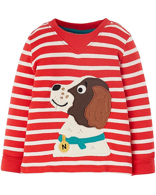 FRUGI - Langarm-T-Shirt „Hund“.