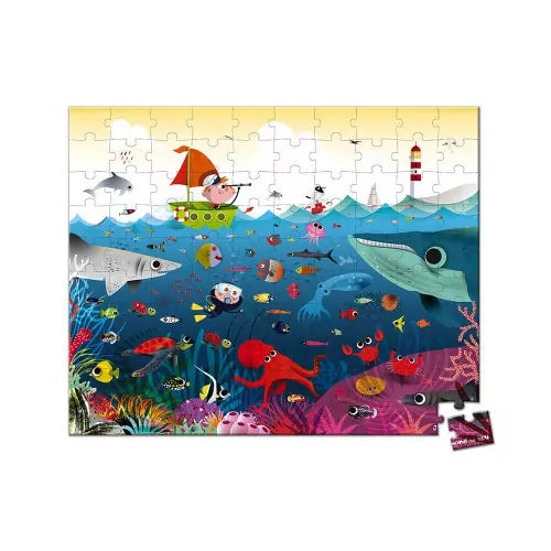 Janod - Puzzle "Il mondo sottomarino" 100 PZ